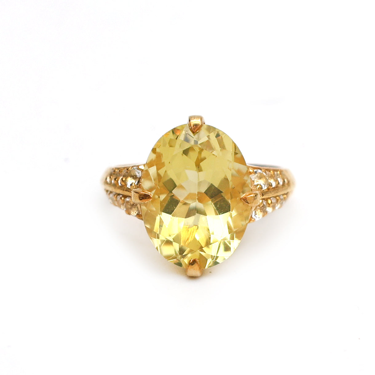 Unique Lemon Quartz Ring-14K Gold Vermil Ring-Anniversary Gift Ring-Quartz Cocktail Ring-Bridal Wedding Ring-749 PILWALS