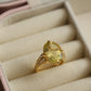 Unique Lemon Quartz Ring-14K Gold Vermil Ring-Anniversary Gift Ring-Quartz Cocktail Ring-Bridal Wedding Ring-749 PILWALS