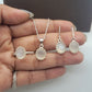 White Moonstone Necklace Set-Moonstone Earrings with Pendant-Sterling Silver Handmade Jewelry-Best Gift for Sister-726 PILWALS