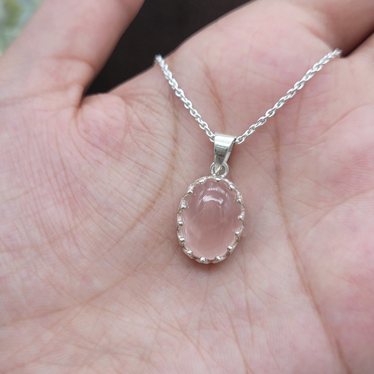 Natural Rose Quartz Necklace-14kK Rose Gold Vermeil Jewelry-Pink Gemstone Pendant Set-Anniversary Gift Necklace For Her-117 PILWALS