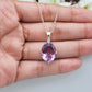 Natural Amethyst Pendant-Purple Gemstone Jewelry-Sterling Silver Necklace-February Birthstone-Elegant Purple Jewelry-749 PILWALS