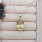 Natural Citrine Pendant-925 Sterling Silver Necklace-Golden Gemstone Pendant-November Birthstone-Bridal Gift-749 PILWALS