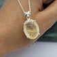 Handmade Golden Rutile Pendant-Big Oval Quartz Pendant-Quartz Silver Necklace-Gift For Her-Golden Quartz Unique Pendant-339 PILWALS