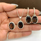 Natural Smoky Quartz Pendant Set-Silver Pendant With Earrings-Statement Jewelry For Woman & Girls-Brown Quartz Ring-322 PILWALS