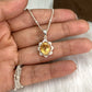 Natural Golden Citrine Flower Necklace-Handmade Silver Pendant Set-November Birthstone Jewelry-Gift For Wife-542 PILWALS