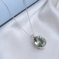 Green Amethyst Oval Pendant-Unique Pendant-One of Kind Pendant-925 Silver Pendant-Huge Gemstone Pendant-Gift For her-339 PILWALS