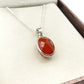 Natural Carnelian Silver Necklace-Red Gemstone Pendant Set-August Birthstone-4 Pieces Combo Set-Gift For Love-276 PILWALS