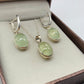 Natural Prehnite Silver Necklace-June Birthstone-925 Sterling Silver Jewelry-Anniversary Gift Necklace-276 PILWALS