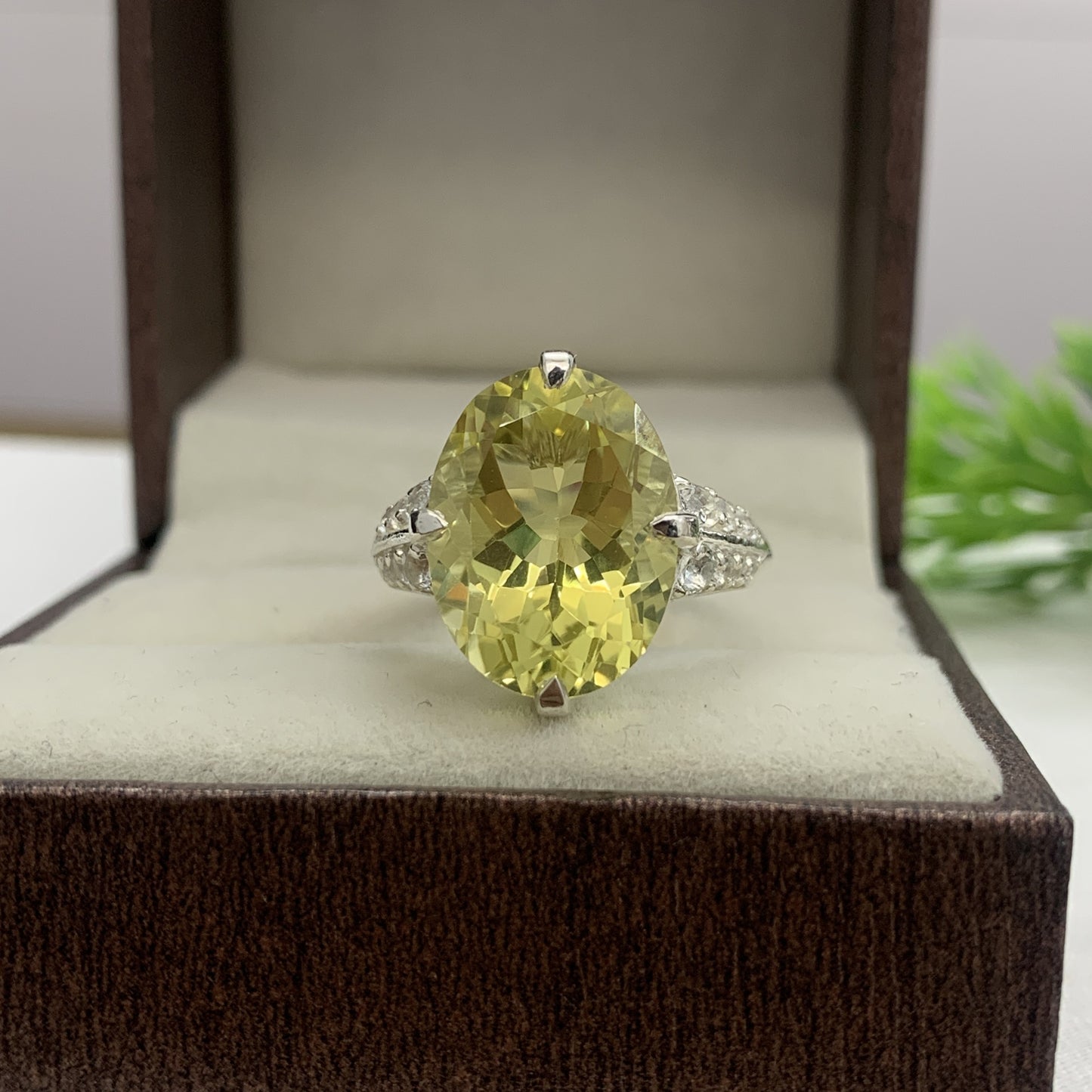 Unique Lemon Quartz Ring-14K Gold Vermil Ring-Anniversary Gift Ring-Quartz Cocktail Ring-Bridal Wedding Ring-749 PILWALS