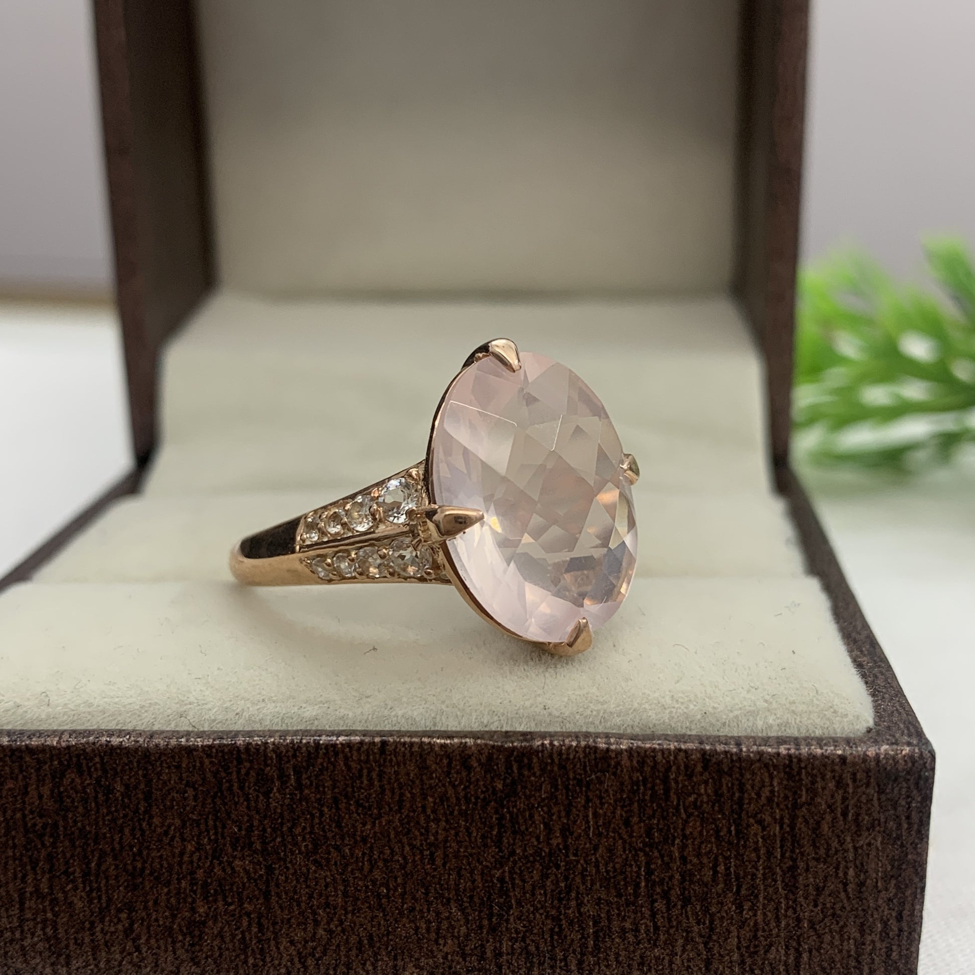 Rose Quartz Oval Cut Ring-Bridesmaid Quartz Ring-Pink Quartz Silver Ring-Engagement Ring-Gift for Her-749 PILWALS