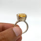 Natural Citrine Cushion Cut Ring-Engagement Ring-November Birthday Gift-Elegant Citrine Ring-1018 PILWALS