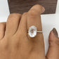 Healing Clear Quartz Oval Earrings-Clear Quartz Crystal Stone Ring-Quartz Promise Ring-Quartz Silver Jewelry-732 PILWALS