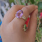 AAA Quilty Amethyst 14K Gold Ring-Designer Amethyst Ring-Wedding Ring-Bridal Gift-749