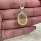 Handmade Golden Rutile Pendant-Big Oval Quartz Pendant-Quartz Silver Necklace-Gift For Her-Golden Quartz Unique Pendant-339