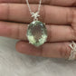 Green Amethyst Oval Pendant-Unique Pendant-One of Kind Pendant-925 Silver Pendant-Huge Gemstone Pendant-Gift For her-339