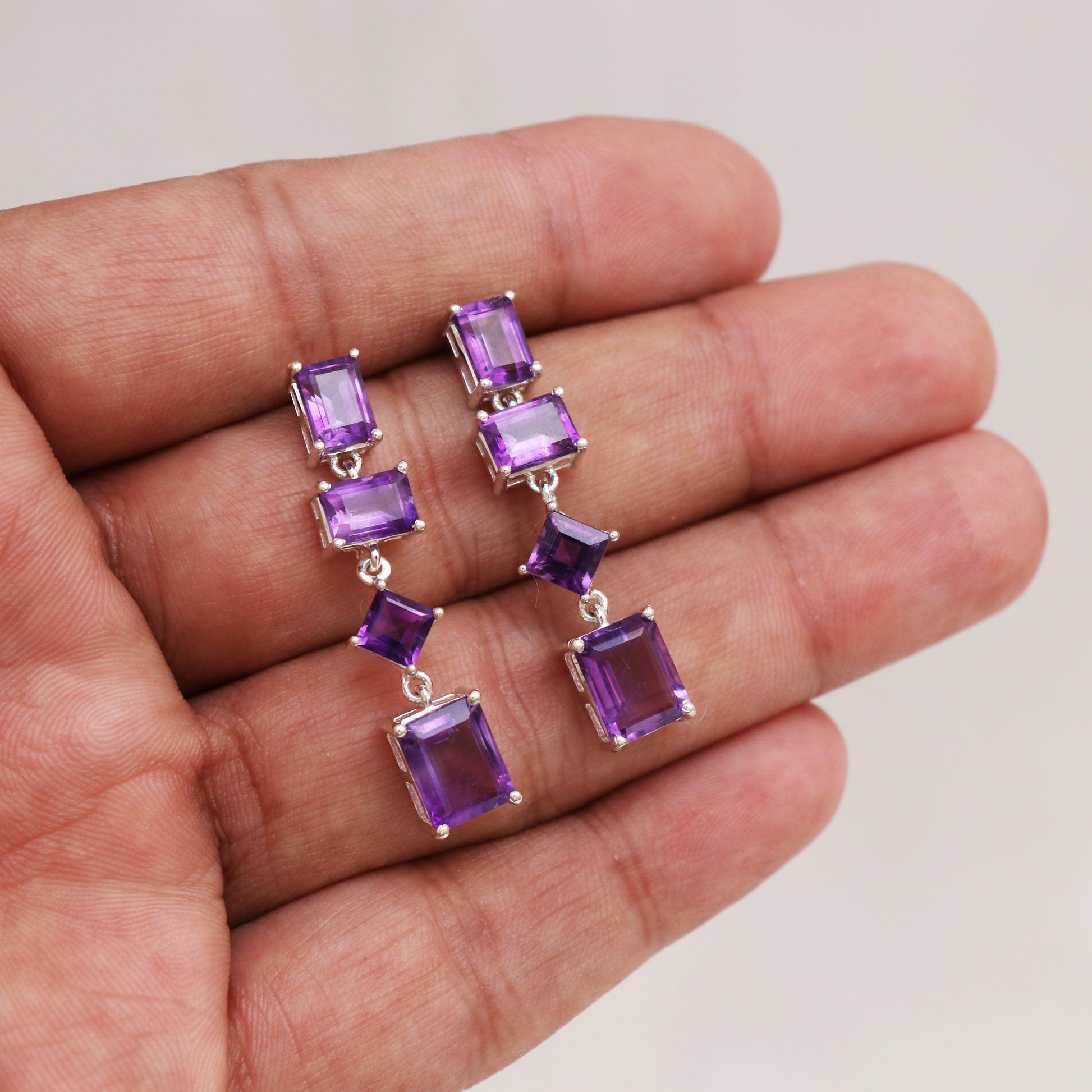 Princess Victoria Amethyst Earrings-132 PILWALS