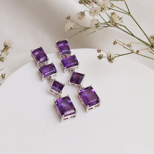 Princess Victoria Amethyst Earrings-132 PILWALS