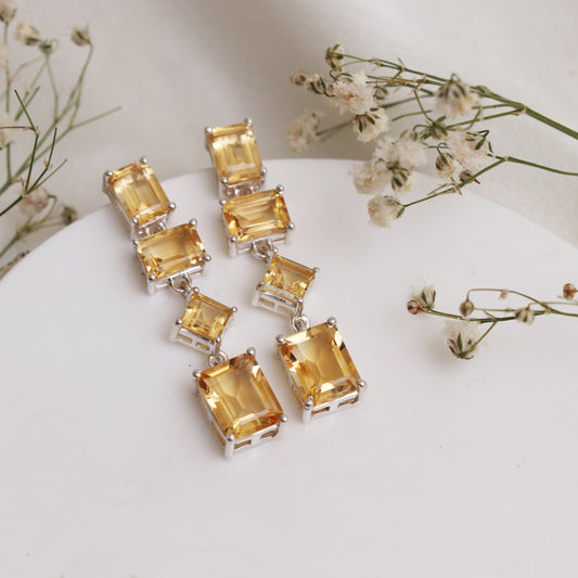 Duchess of Cambridge Inspired Citrine Earrings-132 PILWALS