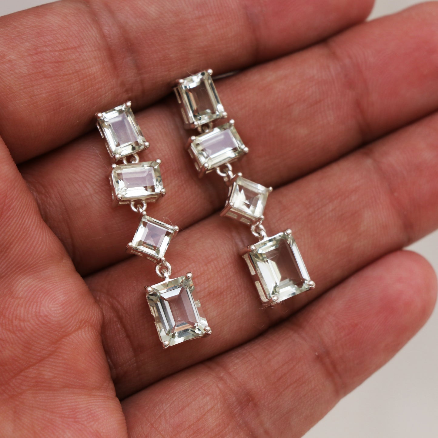 Green Amethyst Donngale Earrings-132 PILWALS