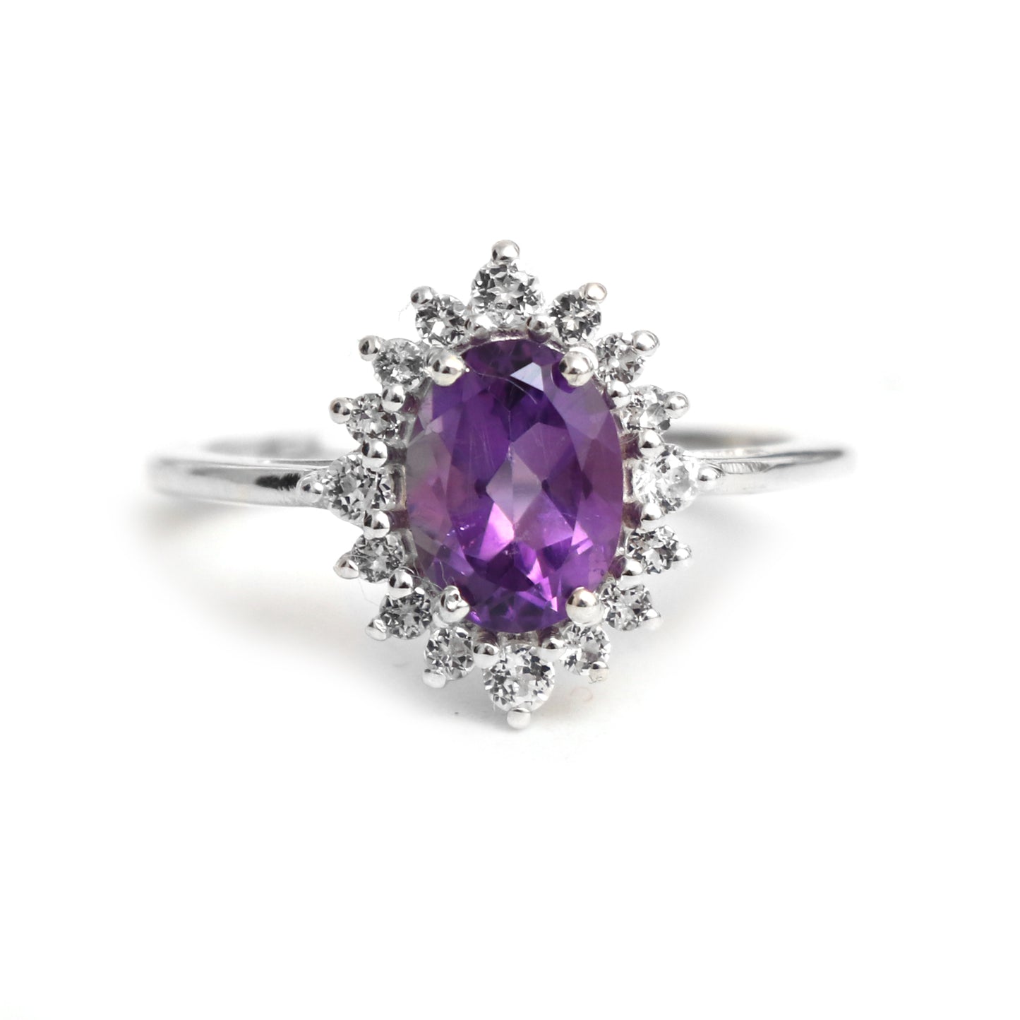 Delicate Lavender Amethyst Ring-Purple Amethyst Engagement Ring-739 PILWALS