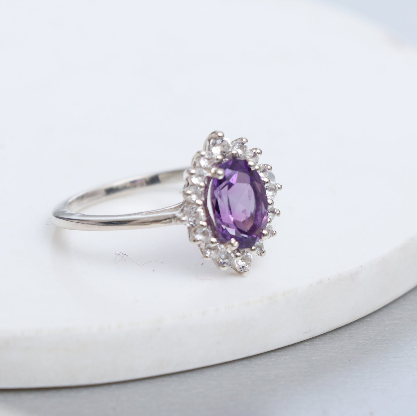 Delicate Lavender Amethyst Ring-Purple Amethyst Engagement Ring-739 PILWALS