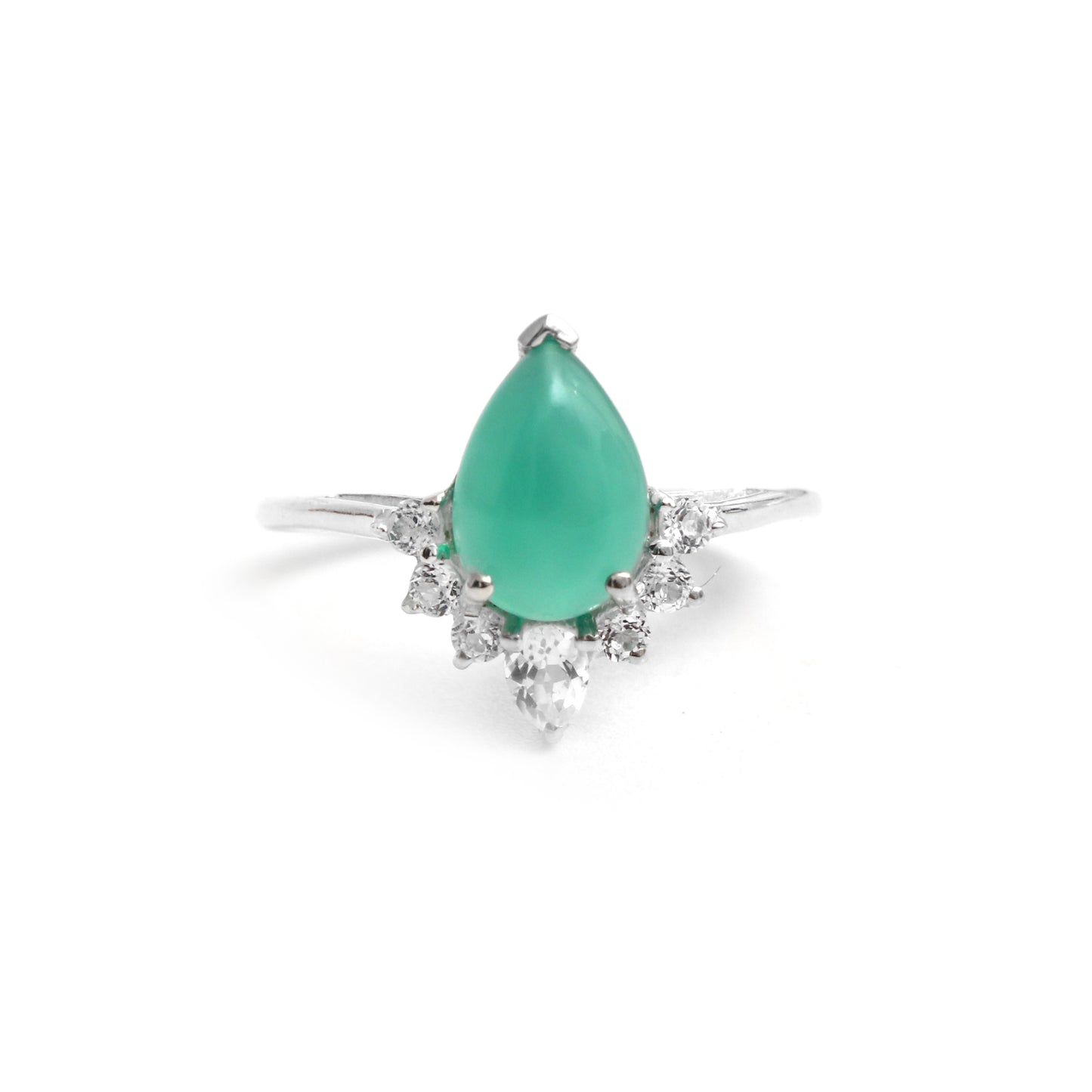 Green onyx ring, Natural Green Onyx Solitaire Ring-707 PILWALS