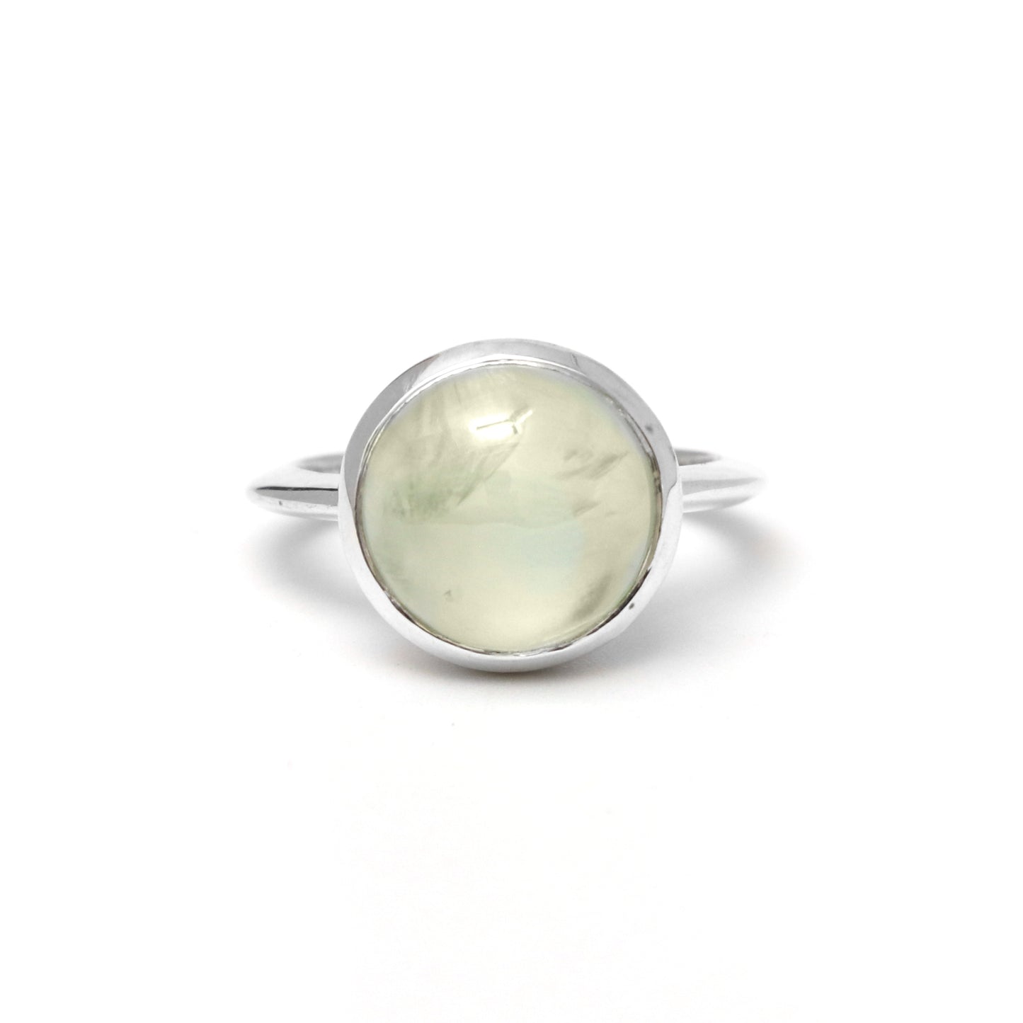 Natural Prehnite Gemstone Ring-Prehnite Birthstone Ring-738 PILWALS