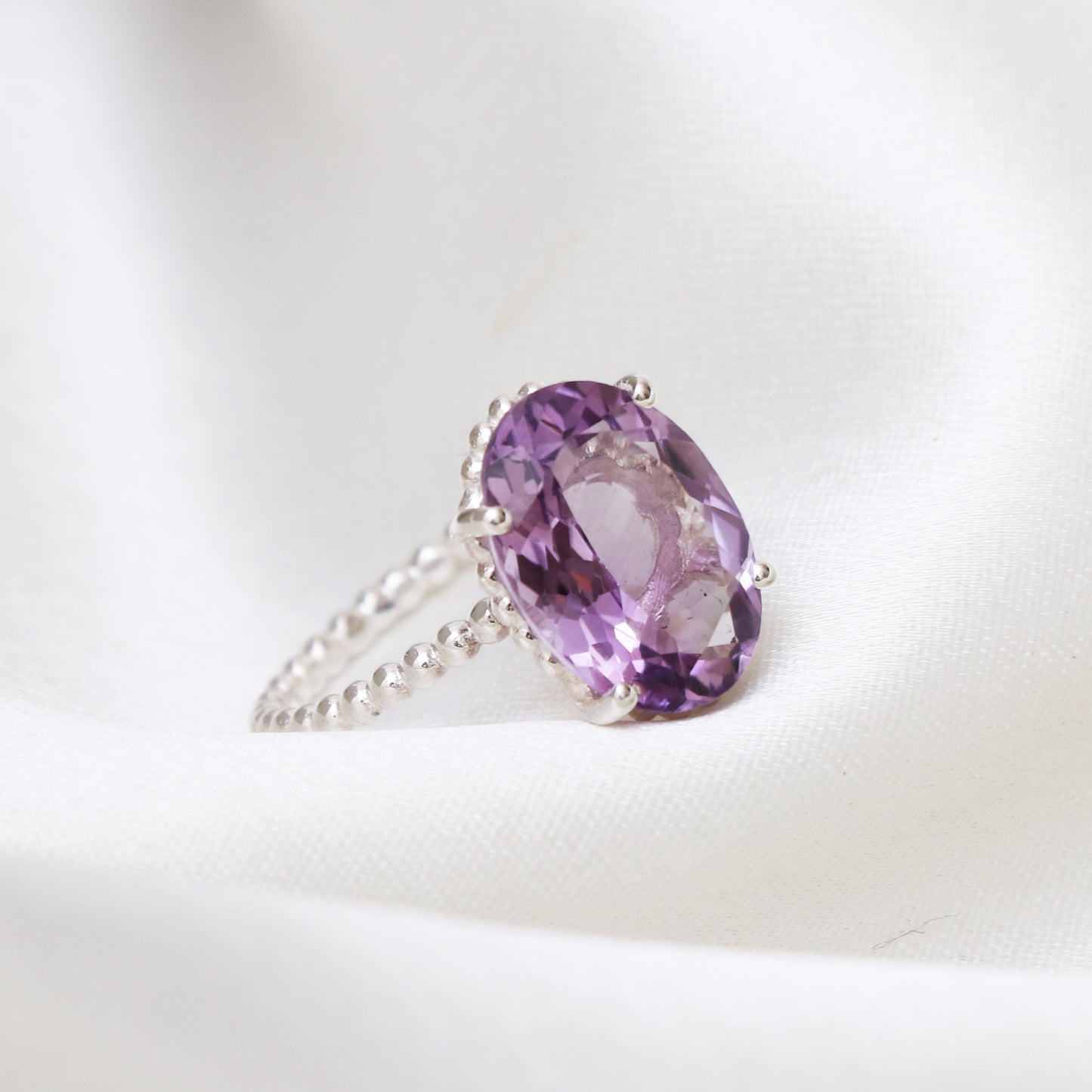 Natural Lavender Amethyst Ring-February Amethyst-732 PILWALS