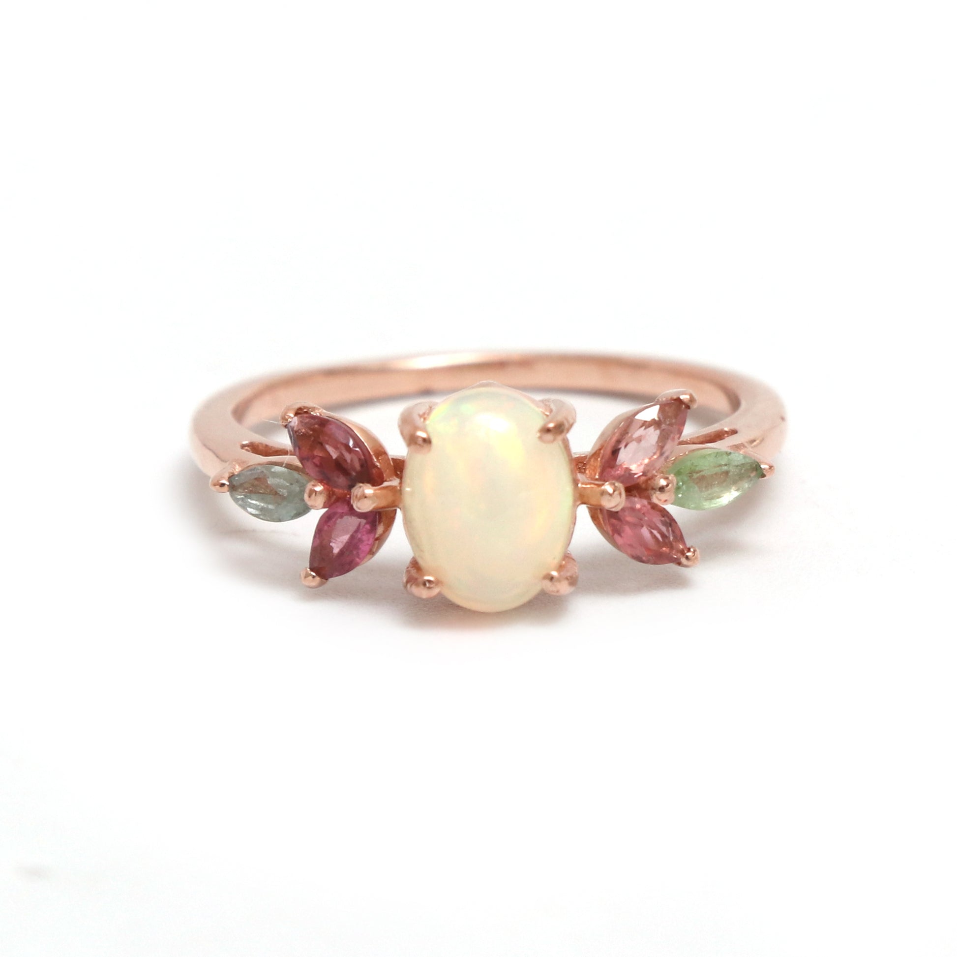 Ethiopian Multi Opal Ring-Natural Fire Opal Engagement Ring-664 PILWALS