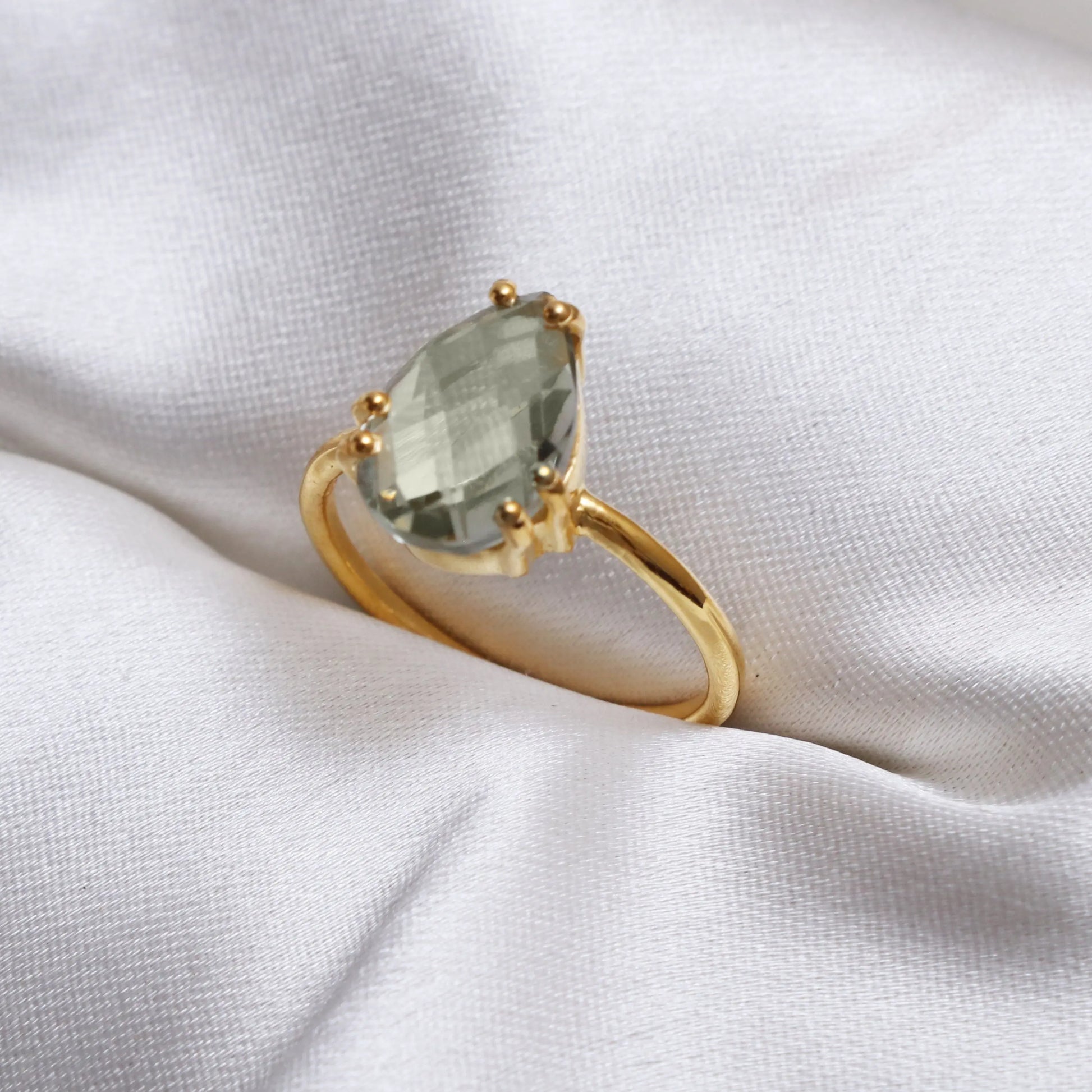 New Arrival Green Amethyst Ring, Amethyst Birthstone Ring-712 PILWALS