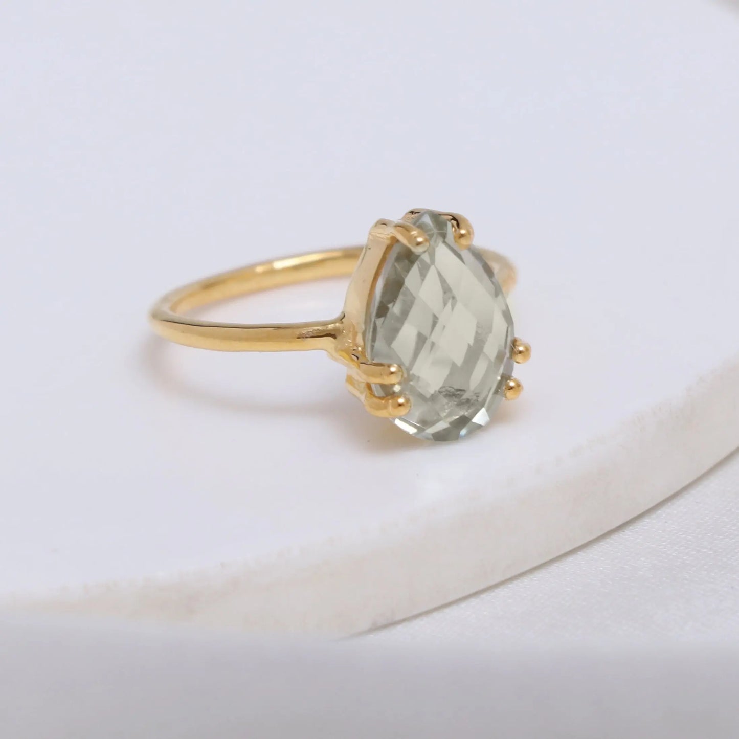 New Arrival Green Amethyst Ring, Amethyst Birthstone Ring-712 PILWALS