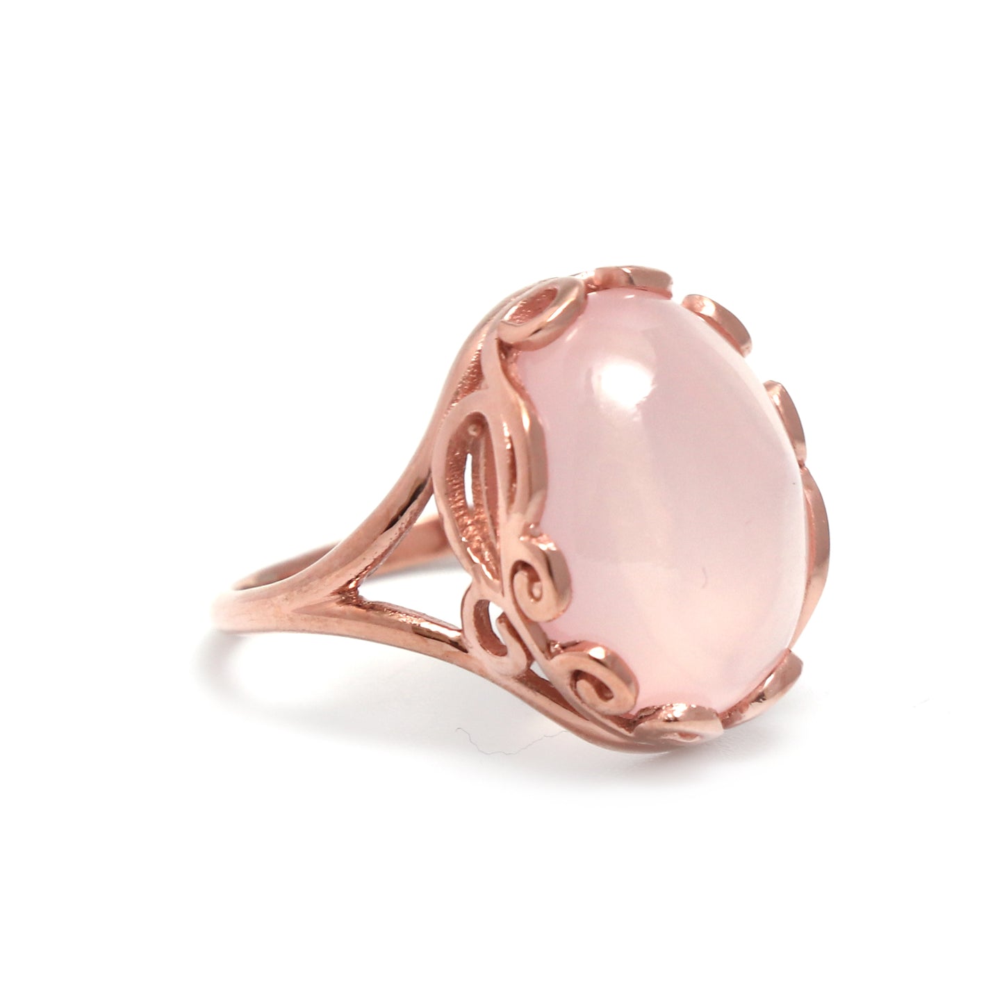 100% Natural Pink Morganite Engagement Ring-Pink Stone Love Ring-736 PILWALS