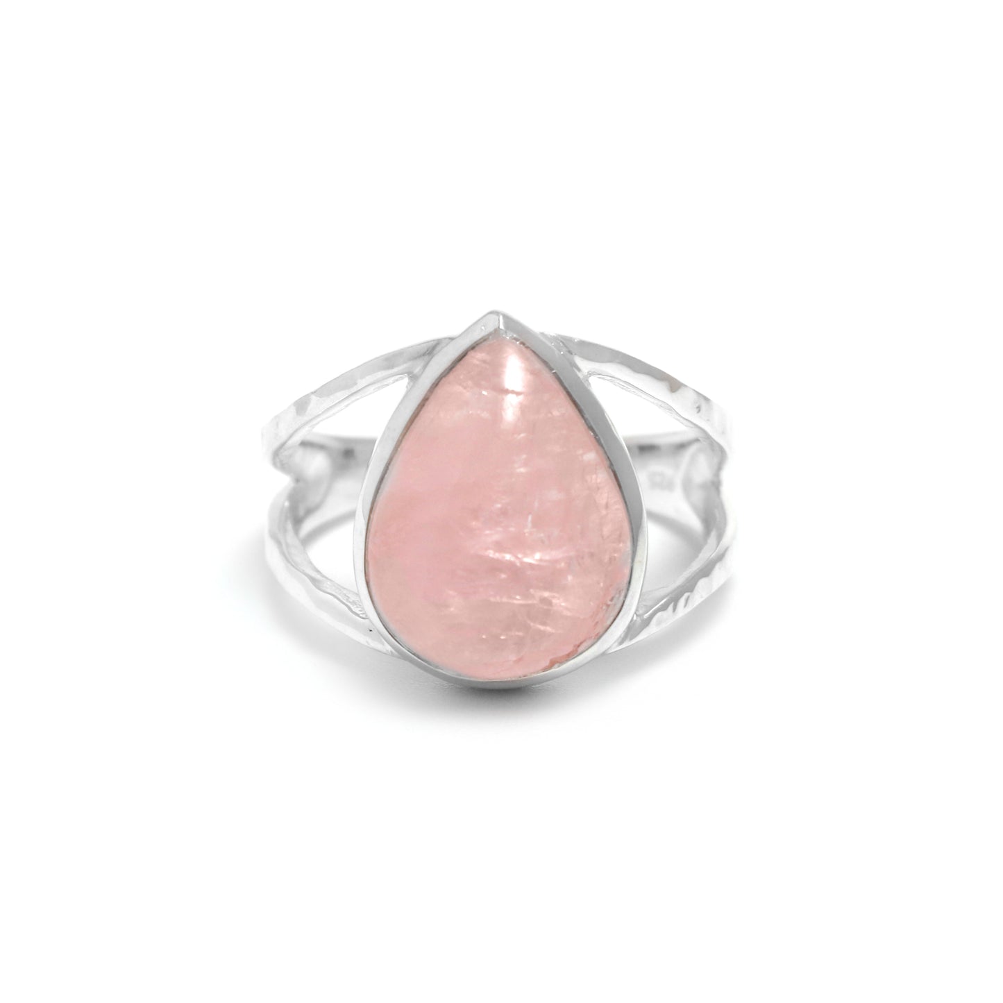 Natural Rose Quartz Ring-925 Sterling Silver Ring-Birthstone Ring-1020 PILWALS