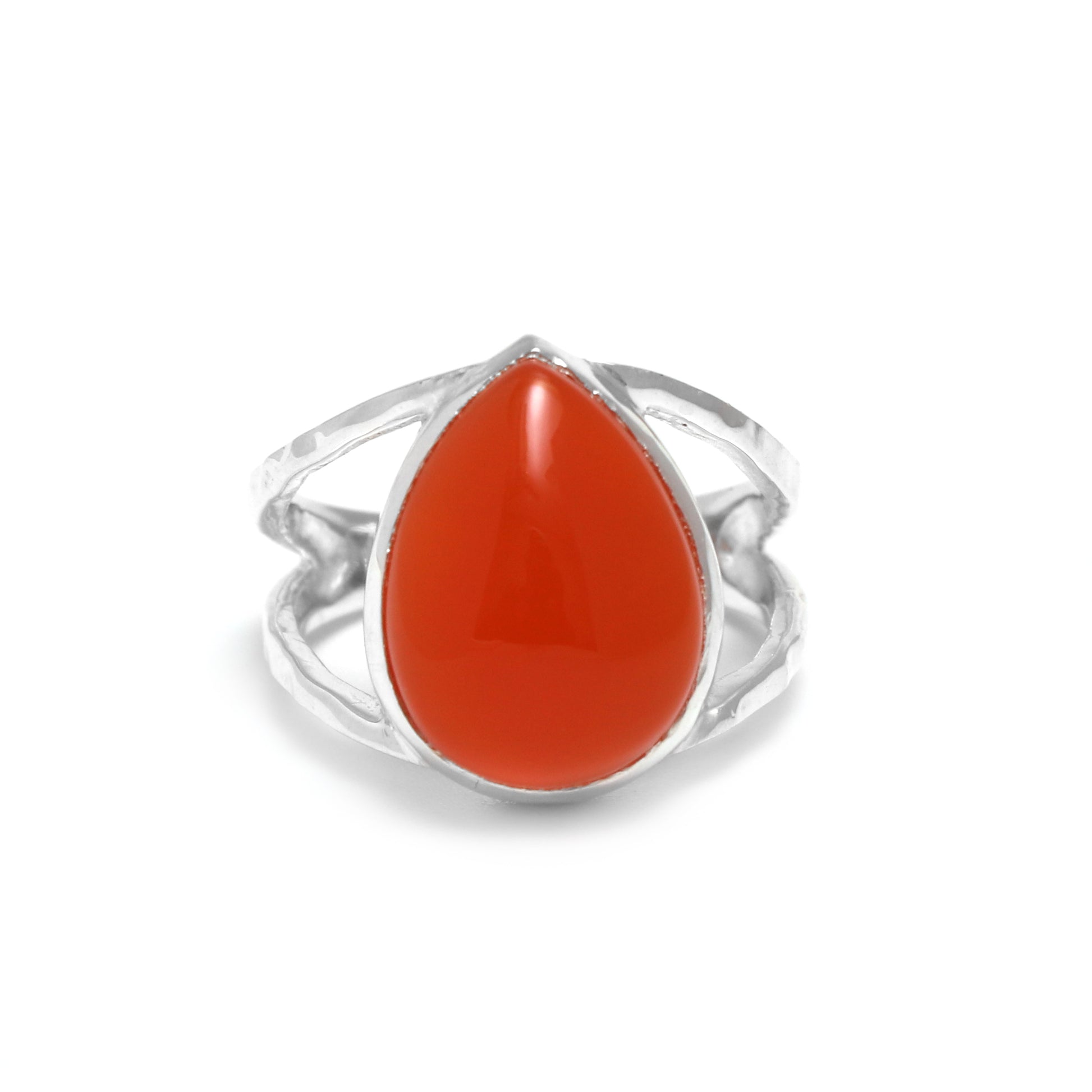 Carnelian Agate Boho Ring-925 Sterling Silver-August Birthstone Ring-1020 PILWALS