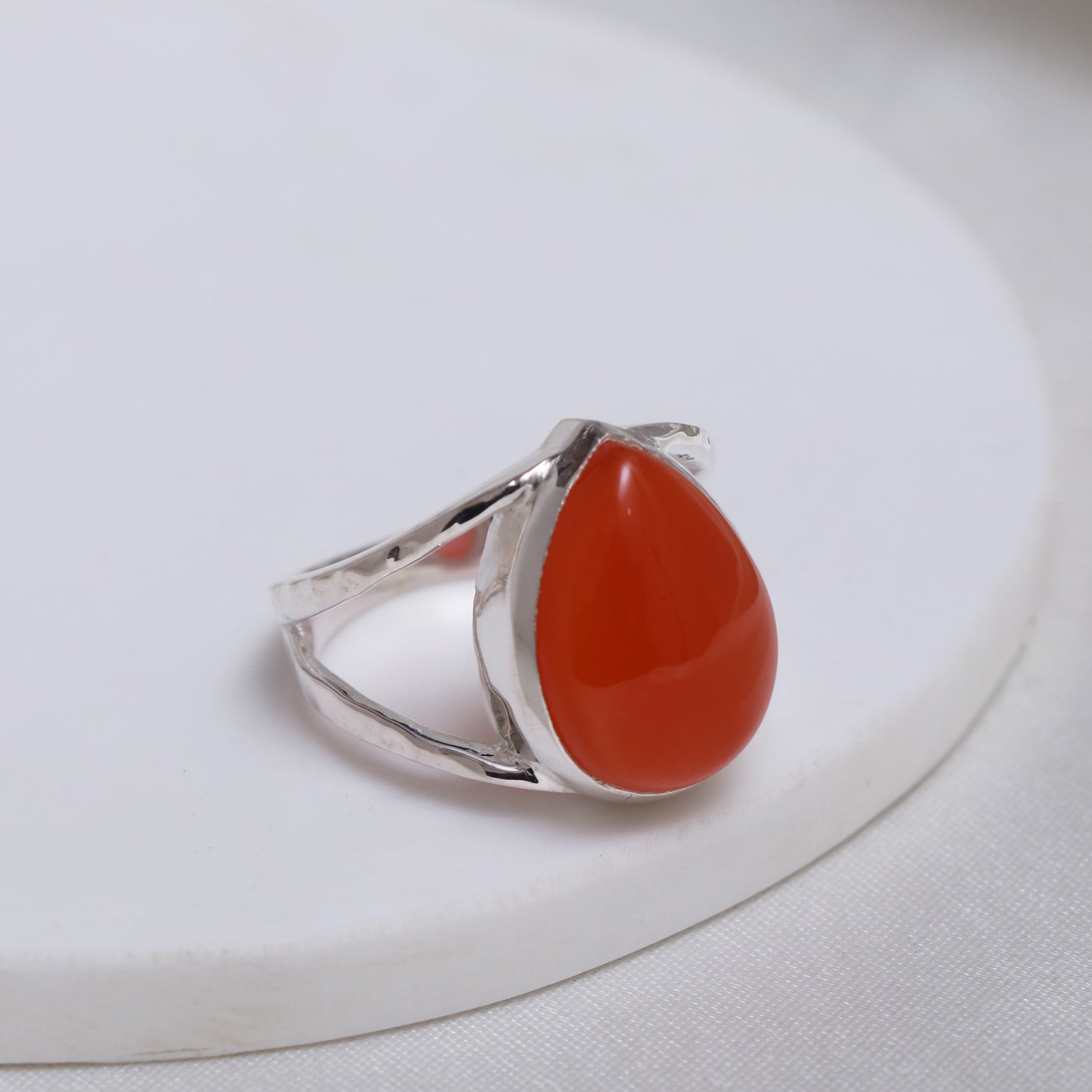 Carnelian Agate Boho Ring-925 Sterling Silver-August Birthstone Ring-1020 PILWALS