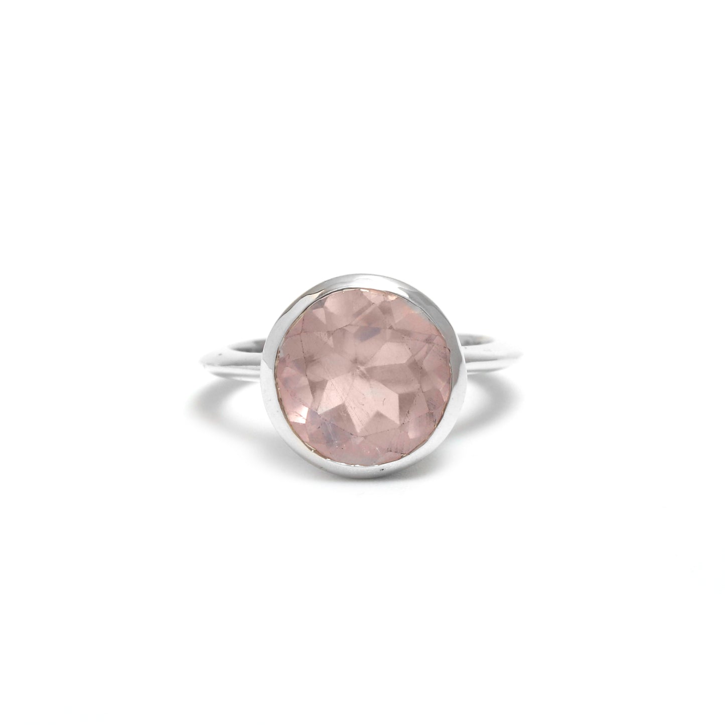 Natural Rose Quartz Ring-Pink Quartz Handmade Ring-738 PILWALS