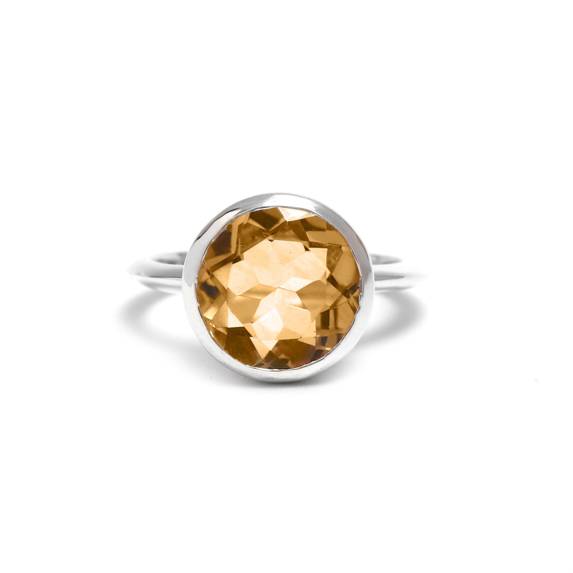 Natural Citrine Ring-November Birthstone Ring-Citrine Cocktail Ring-738 PILWALS