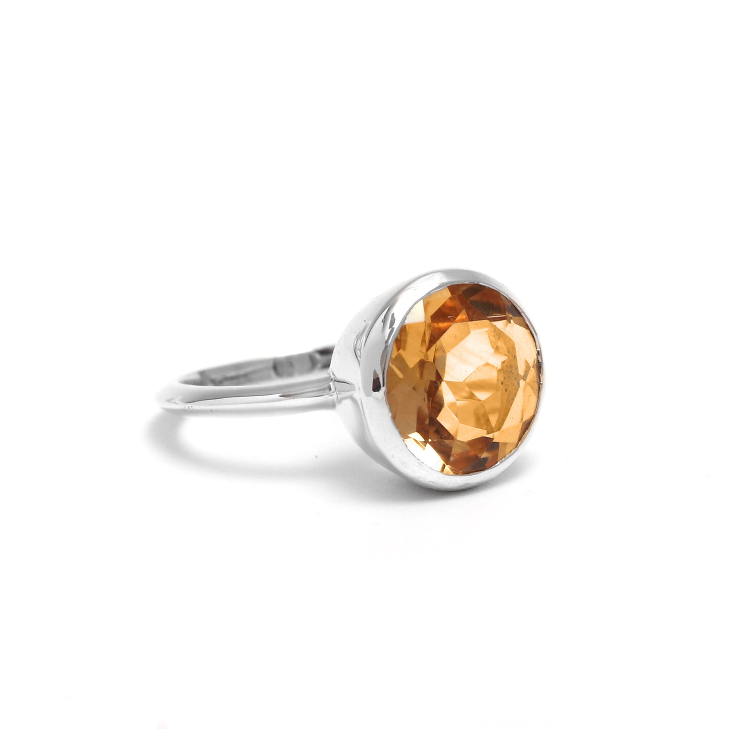 Natural Citrine Ring-November Birthstone Ring-Citrine Cocktail Ring-738 PILWALS