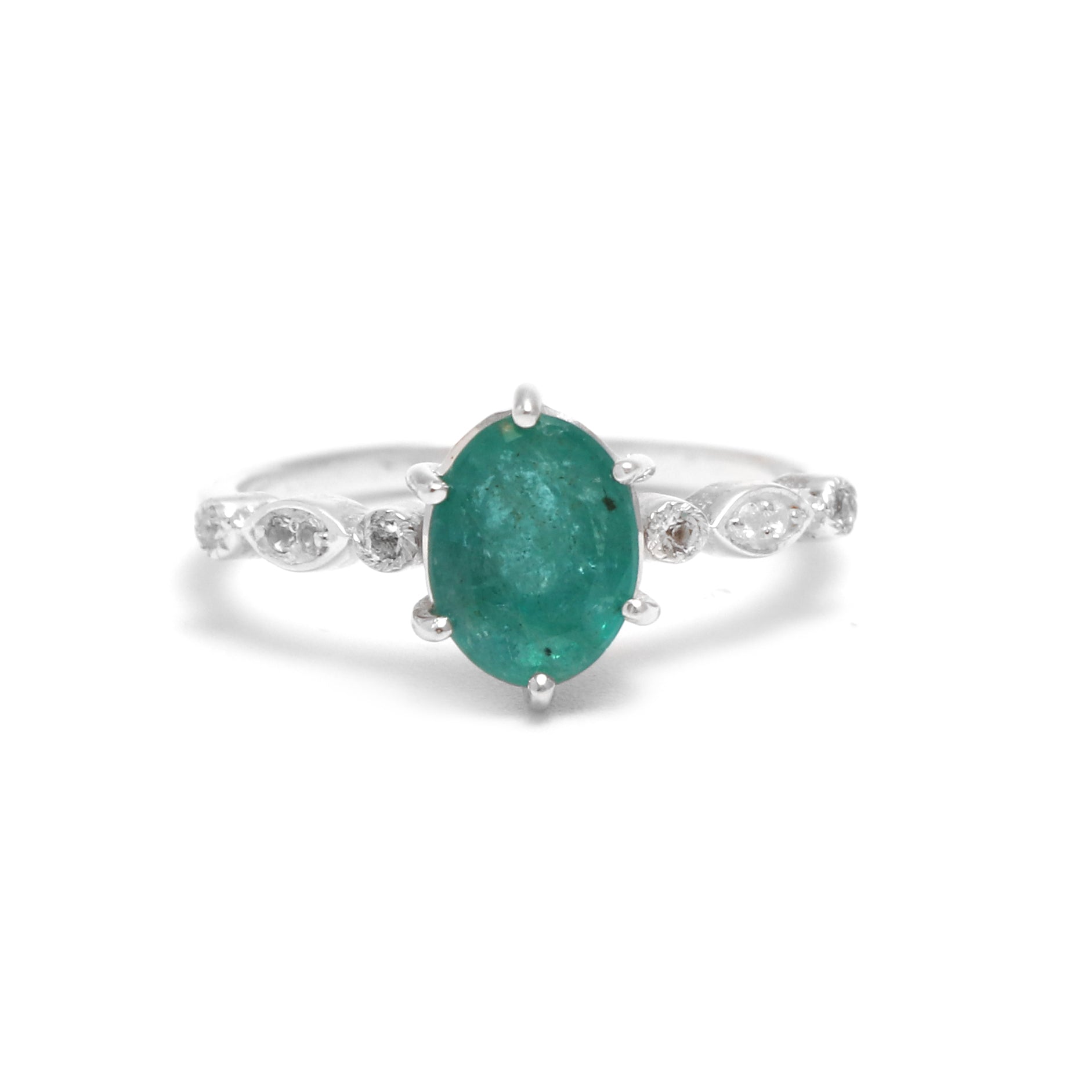 Emerald Ring For Women Engagement-Genuine Emerald Ring-730 PILWALS