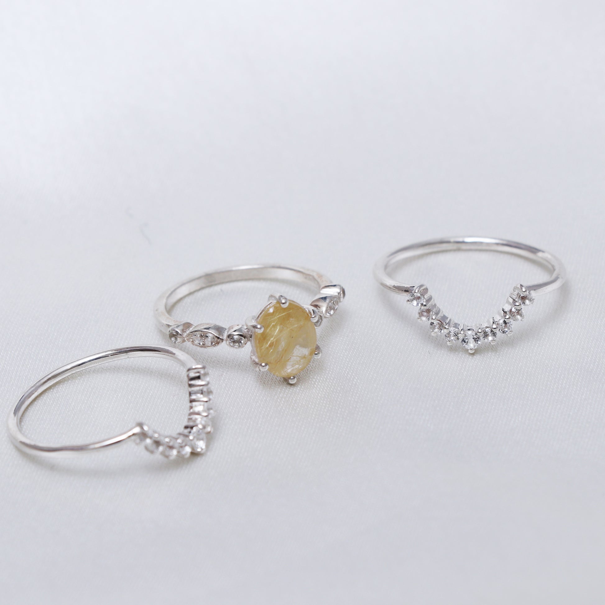 Amazing Rutile Quartz Silver Ring, Gorgeous Golden Rutile Gemstone Ring-730 PILWALS