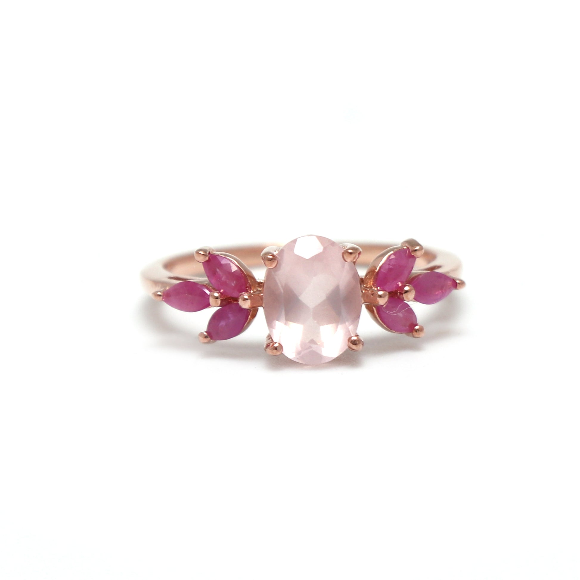 Gorgeous Rose Quartz Wedding Ring, Birthstone Ring-664 PILWALS