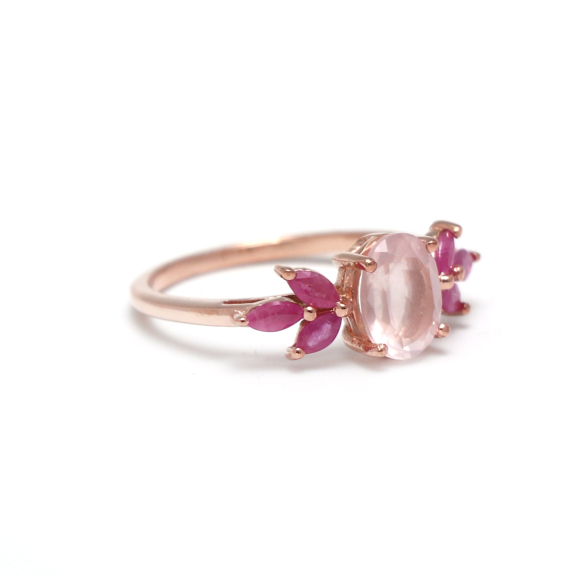 Gorgeous Rose Quartz Wedding Ring, Birthstone Ring-664 PILWALS