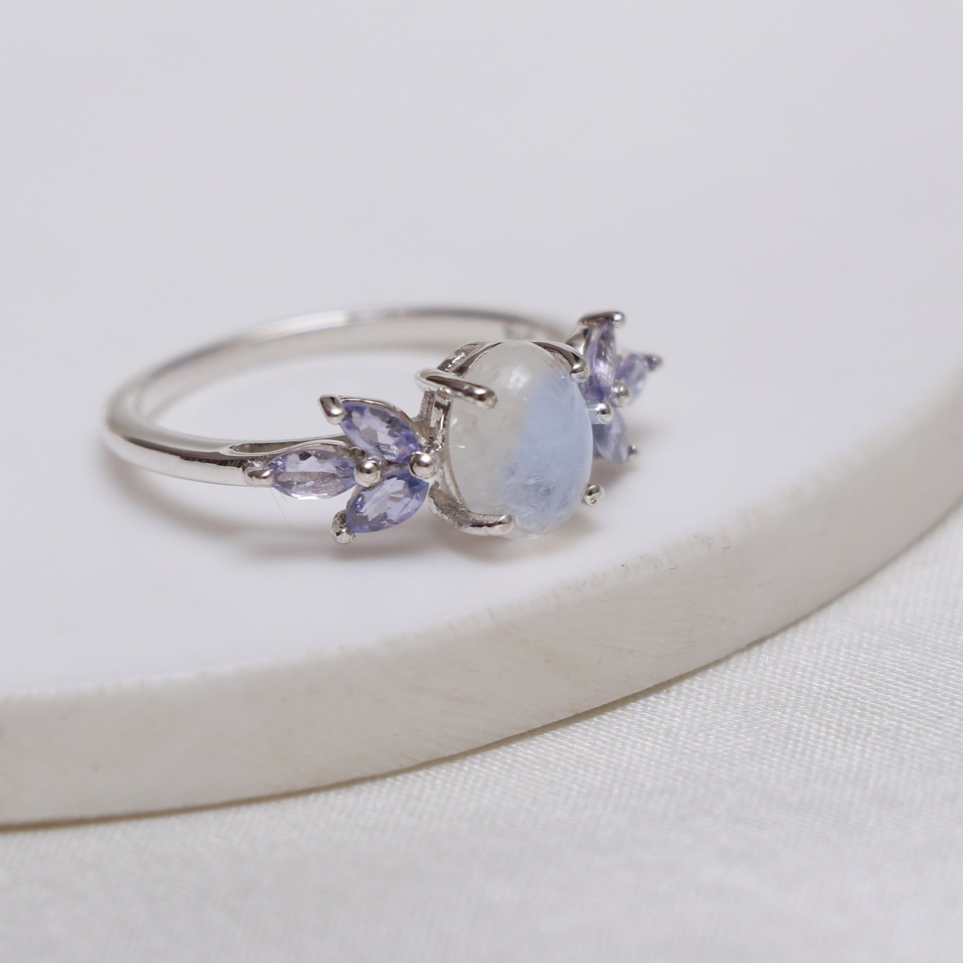 Unique Blue Fire Moonstone Engagement Ring-664 PILWALS