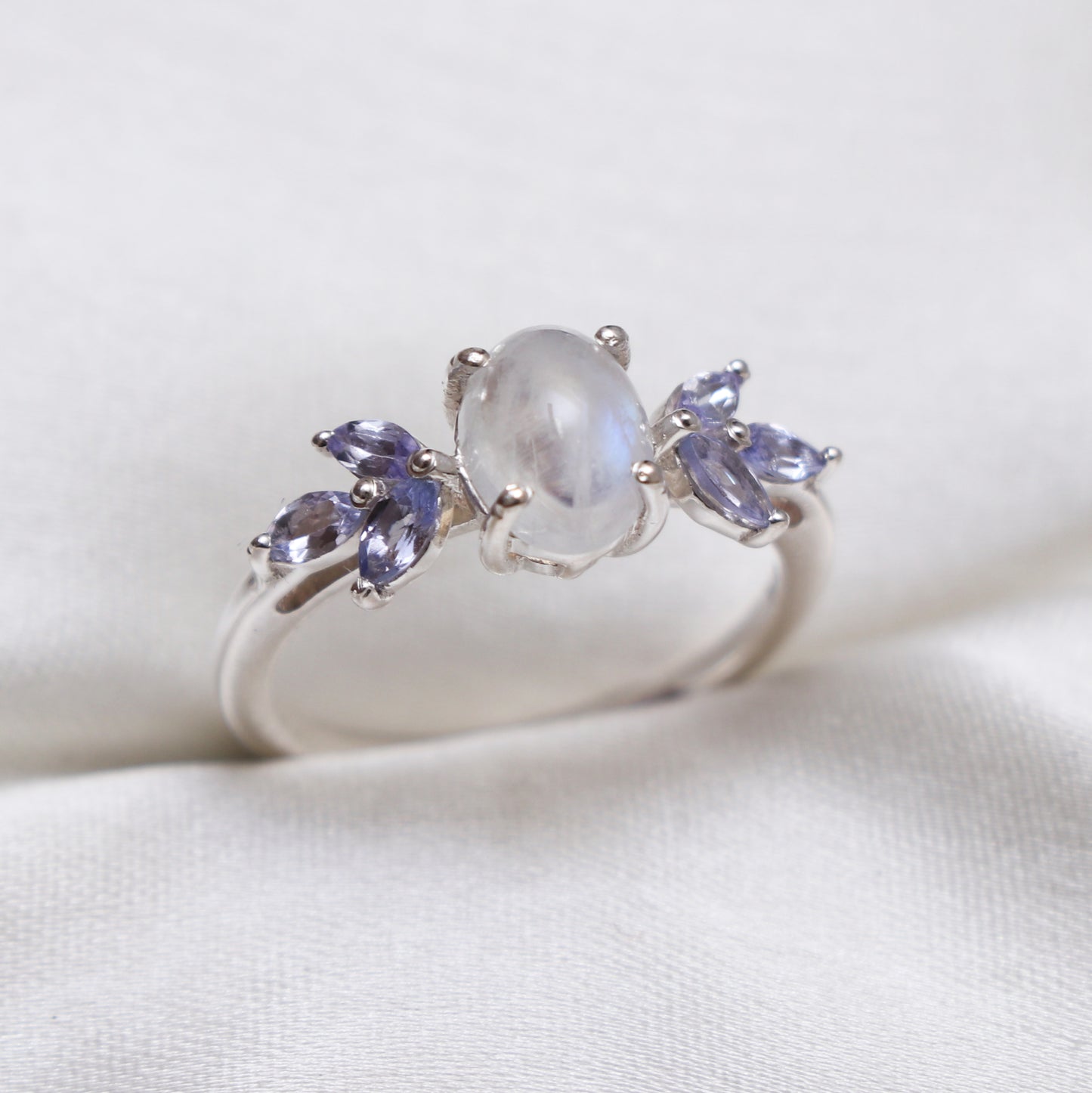 Unique Blue Fire Moonstone Engagement Ring-664 PILWALS