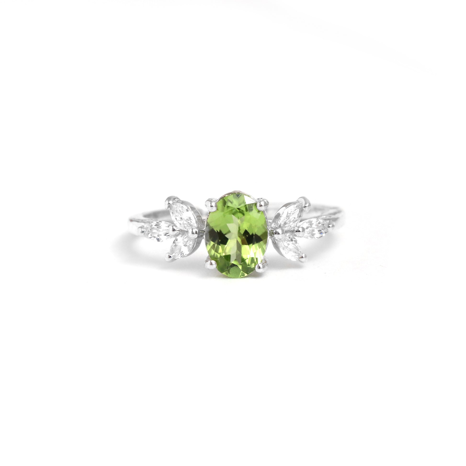 Beautiful Peridot Ring, August Birthstone Ring jewelry-664 PILWALS