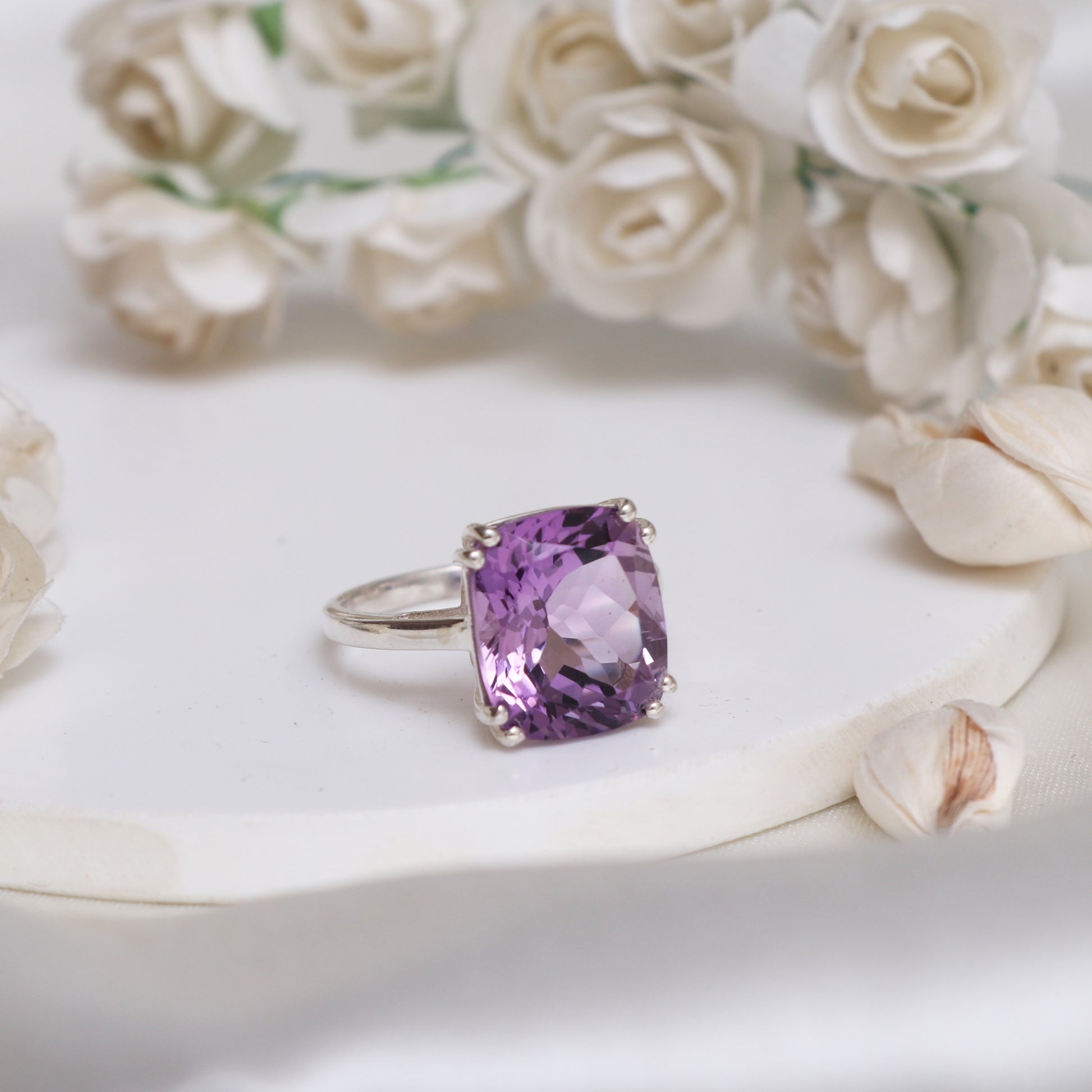 Stunning Purple Amethyst Cocktail Ring-557 PILWALS