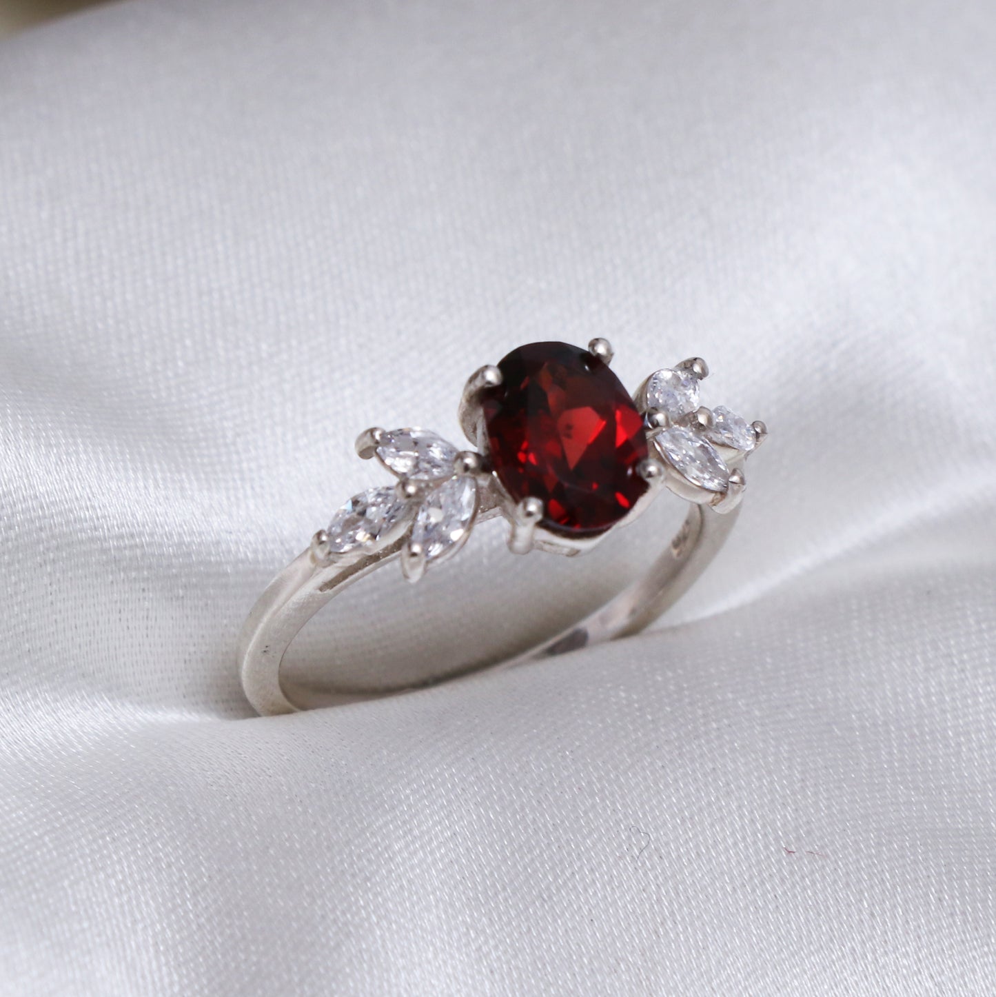 AAA Quality Garnet Ring, Natural Garnet Ring For Women-664 PILWALS