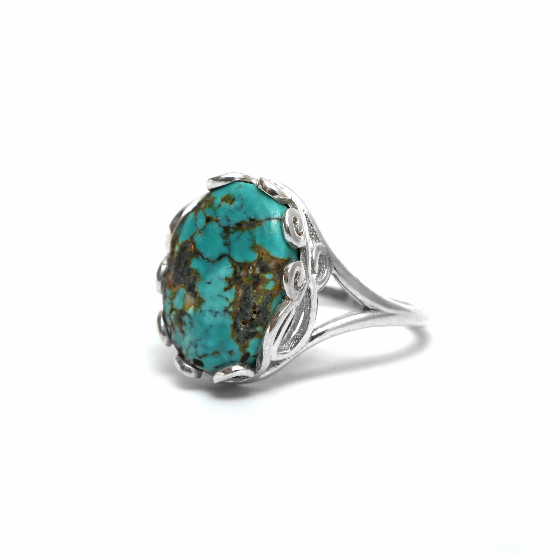 Natural Blue Copper Turquoises Ring-Boho Style Vintage Ring-736 PILWALS