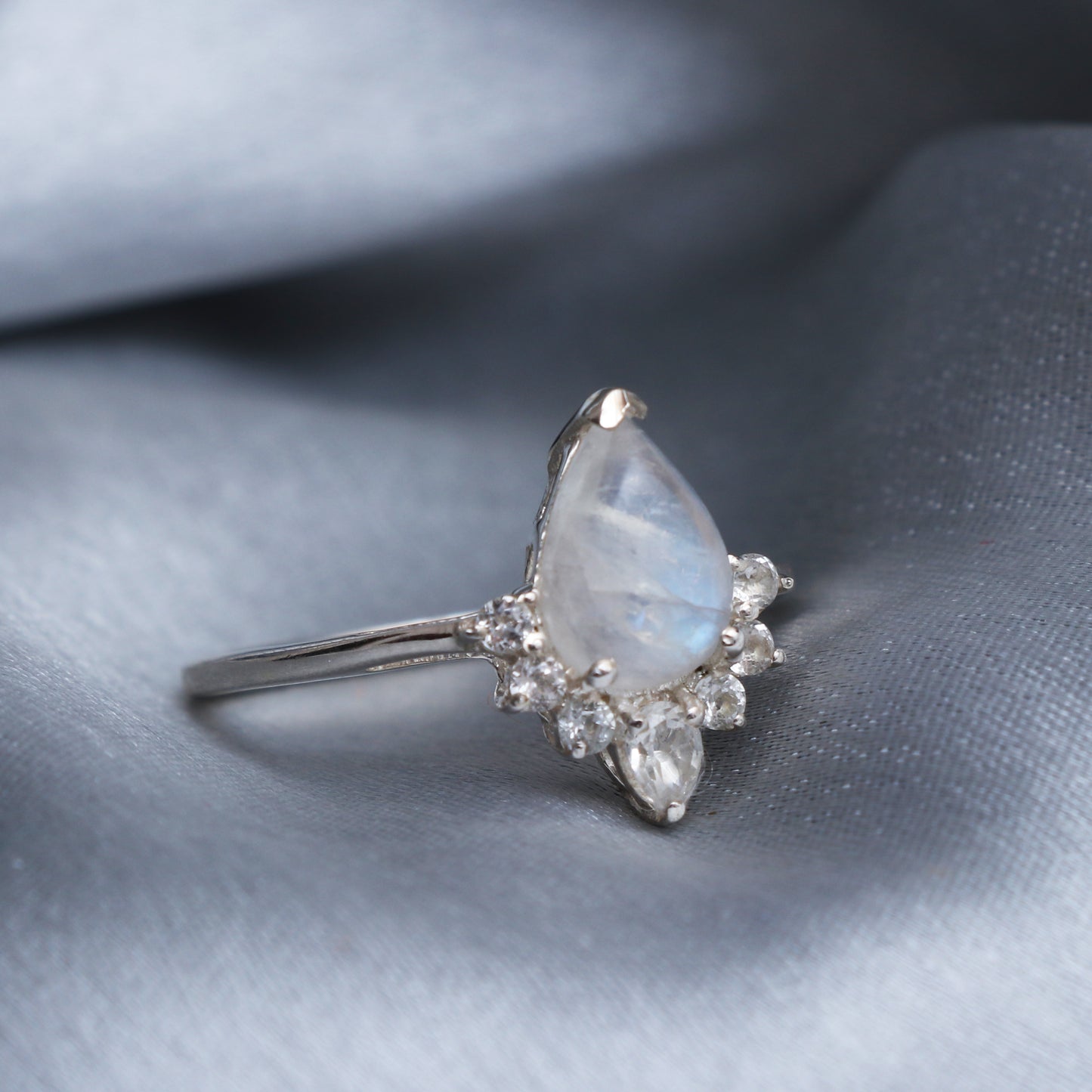 Vintage Rainbow Moonstone Ring, Perfect Gift For Her-707 PILWALS